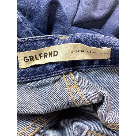 Grlfrnd 'Bella' Blue Low Rise Boyfriend Size 32 - Picture 4 of 4